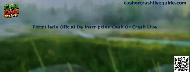 Formulario Oficial De Inscripción Cash Or Crash Live
